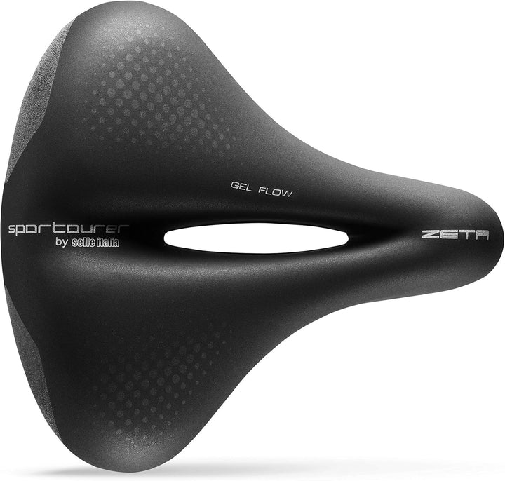 Sportourer by Selle Italia – Zeta Comfort Gel SuperFlow, Sattel für Stadtrad, weich aus Gel, mit ref