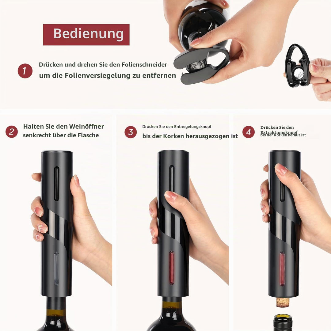 ZOYIDOUX 7 in 1 Wiederaufladbarer elektrischer Weinöffner Geschenkset Elektrischer Korkenzieher mit