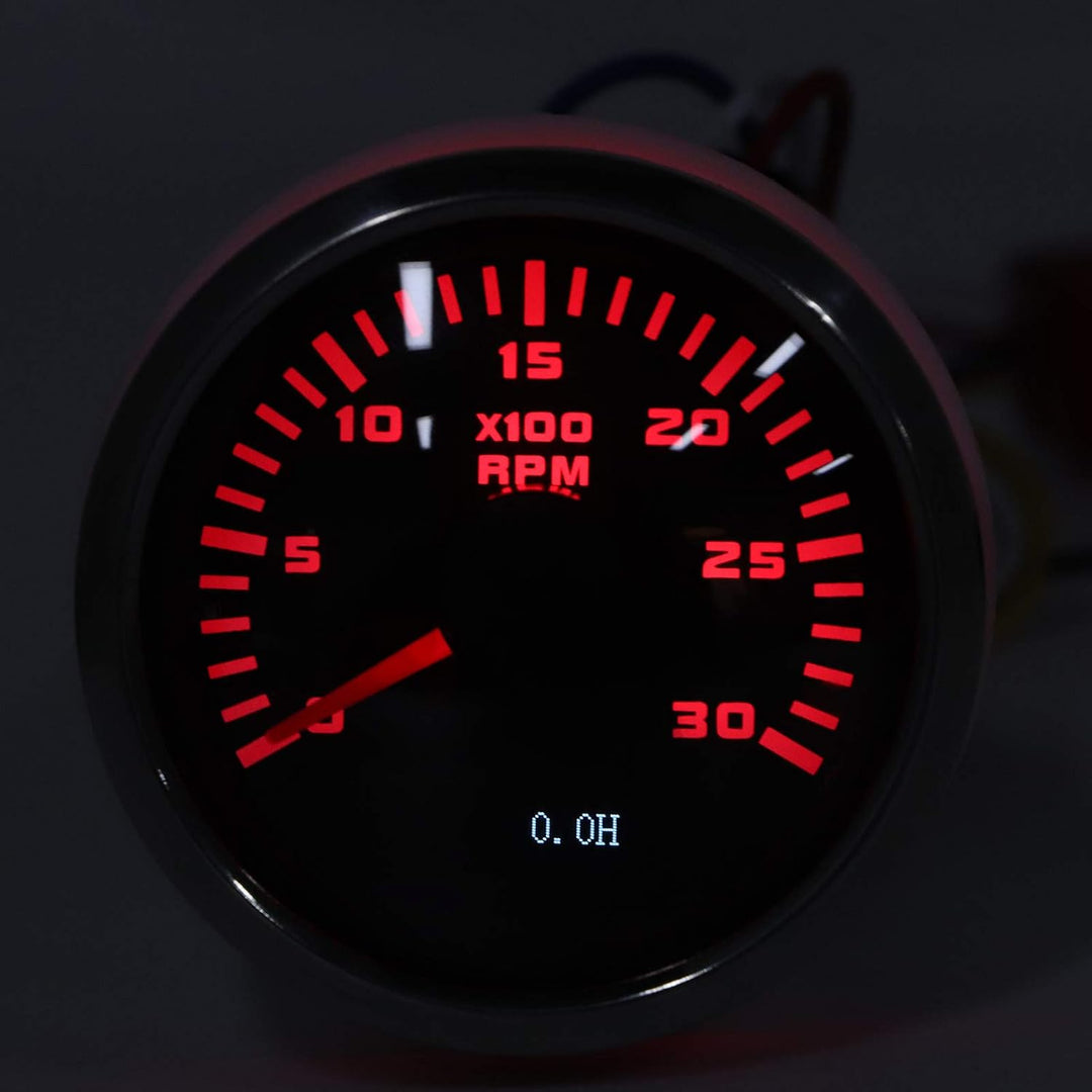 Drehzahlmesser, 2in 3000RPM Bootsdrehzahlmesser LCD-Display Autotacho für Auto Motorrad Engineering