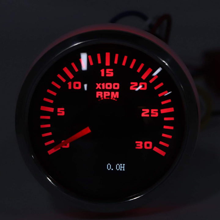 Drehzahlmesser, 2in 3000RPM Bootsdrehzahlmesser LCD-Display Autotacho für Auto Motorrad Engineering