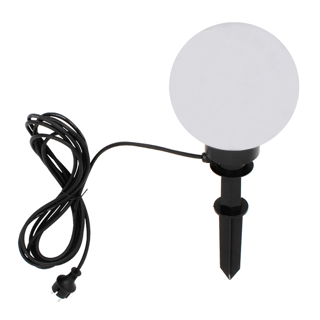 Trango 200B LED Gartenkugel IP44 Kugelleuchte 20cm Durchmesser in Weiss *Garden* incl. je 1x E27 LED