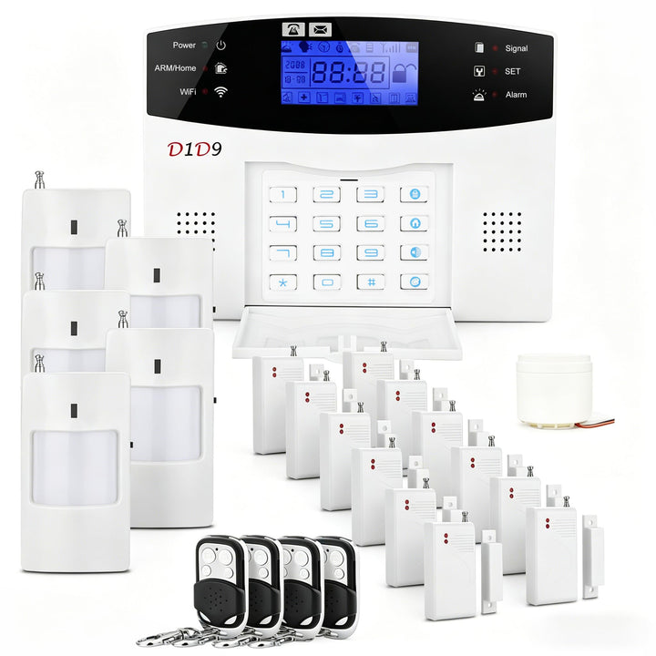 Alarmanlage Wireless DIY GSM für Haussicherheit | 4G-WLAN/GSM, keine monatlichen Gebühren, Heimüberw