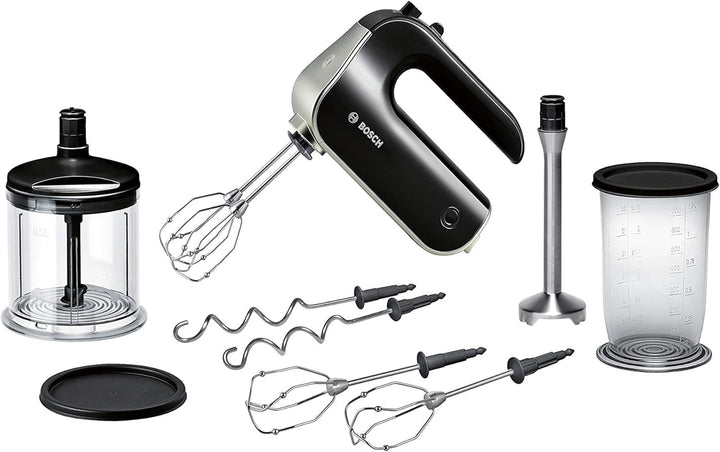 Bosch Handrührer HomeProfessional MFQ4885DE, 2 Rührbesen, 2 Edelstahl-Knethaken, Zerkleinerer, Pürie