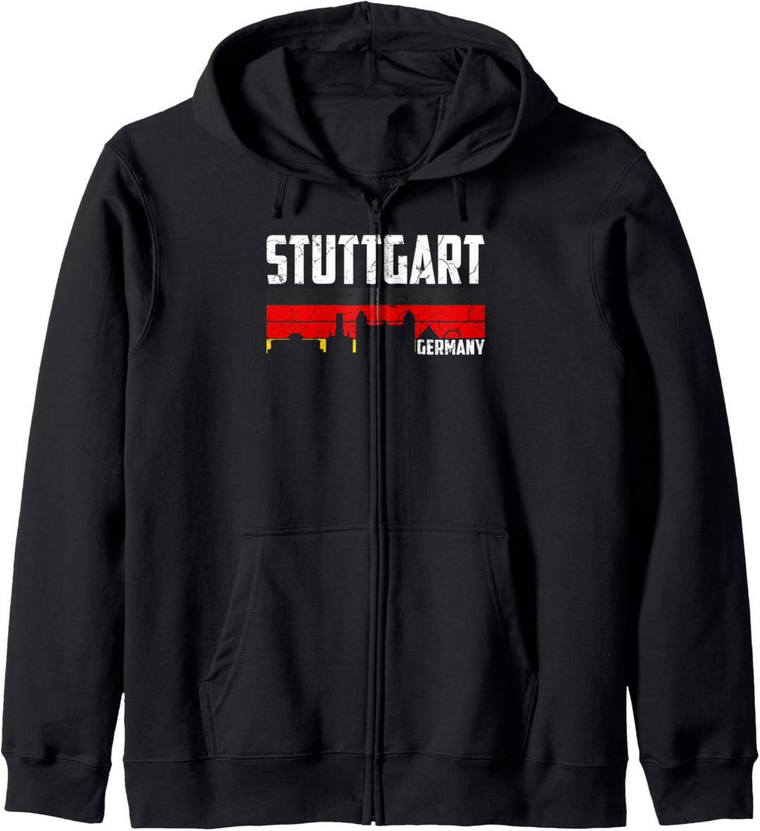 Mein Stuttgart Skyline Deutschland Heimat Stadt Souvenir Kapuzenjacke