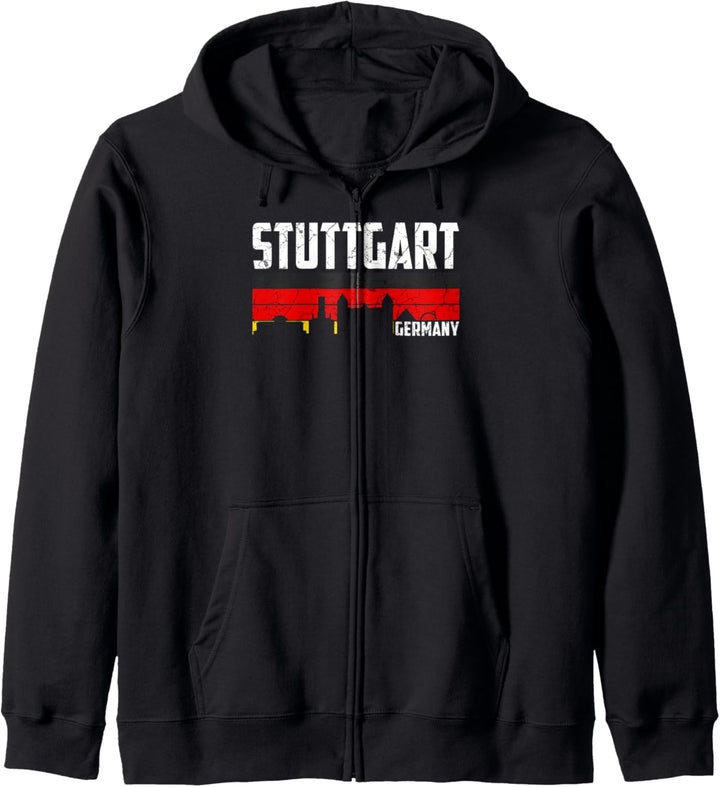 Mein Stuttgart Skyline Deutschland Heimat Stadt Souvenir Kapuzenjacke