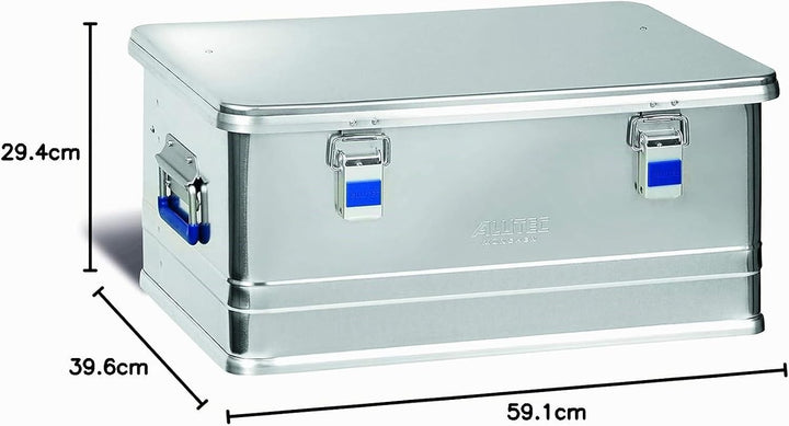ALUTEC Aluminiumbox COMFORT 48 (Inhalt 48 l, Innenmasse (LxBxH) 550 X 350 X 248 mm, staub-/spritzwas