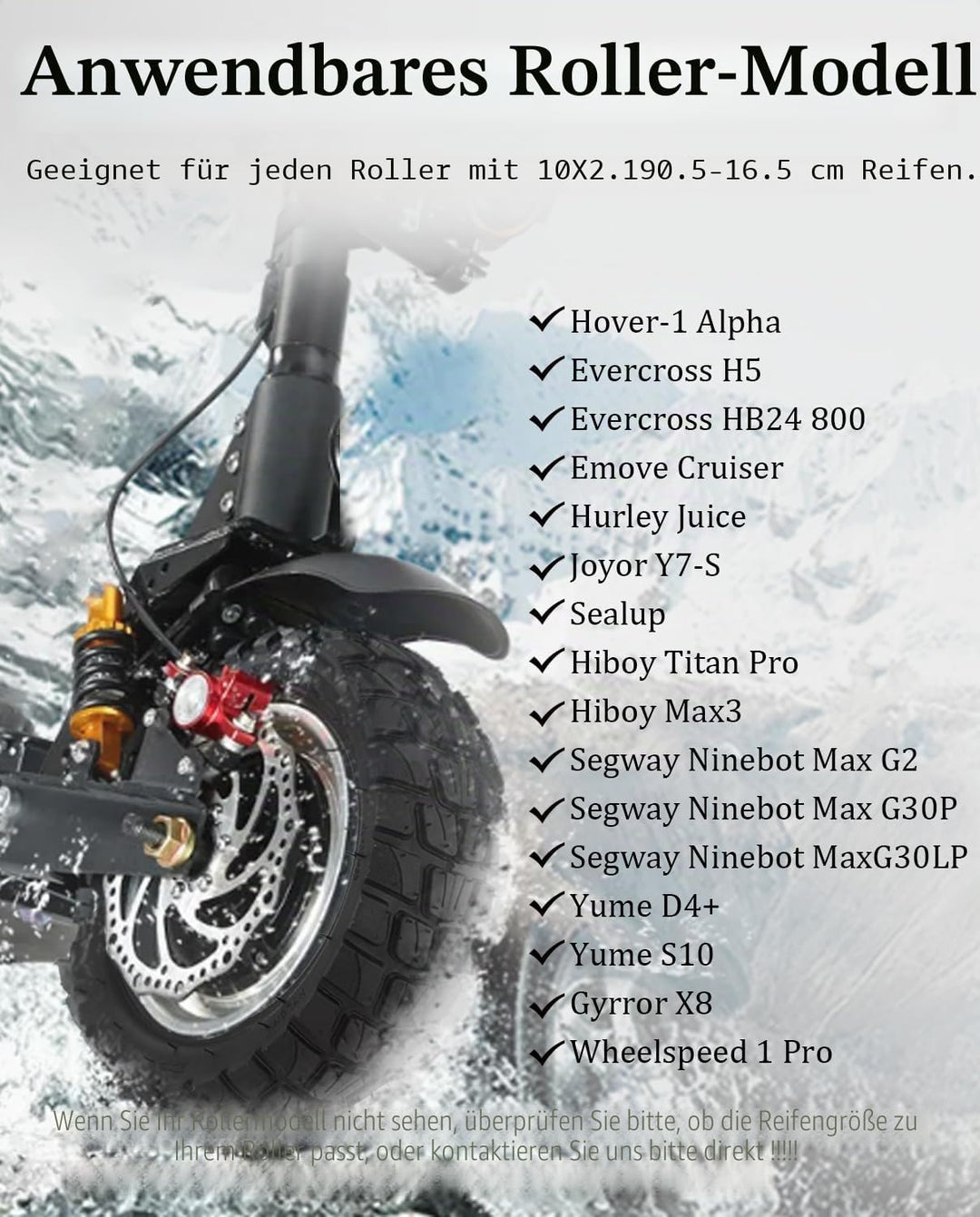 10 x 2,75 – 6,5 Zoll Innen- und Aussenreifen für Kugookirin G3, Speedway V2, Dualtron 3 und andere R