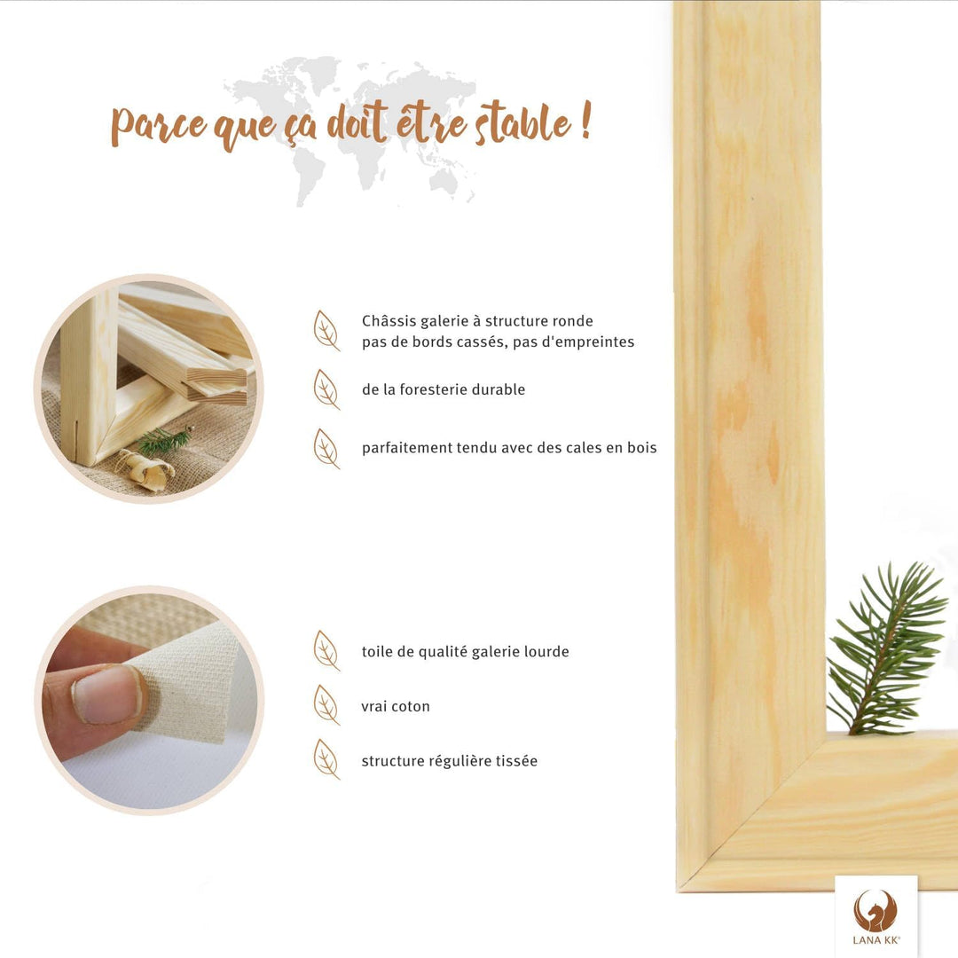 Tableau sur toile avec carte du monde à épingler, marque tes voyages et souvenirs – Carte du Monde T