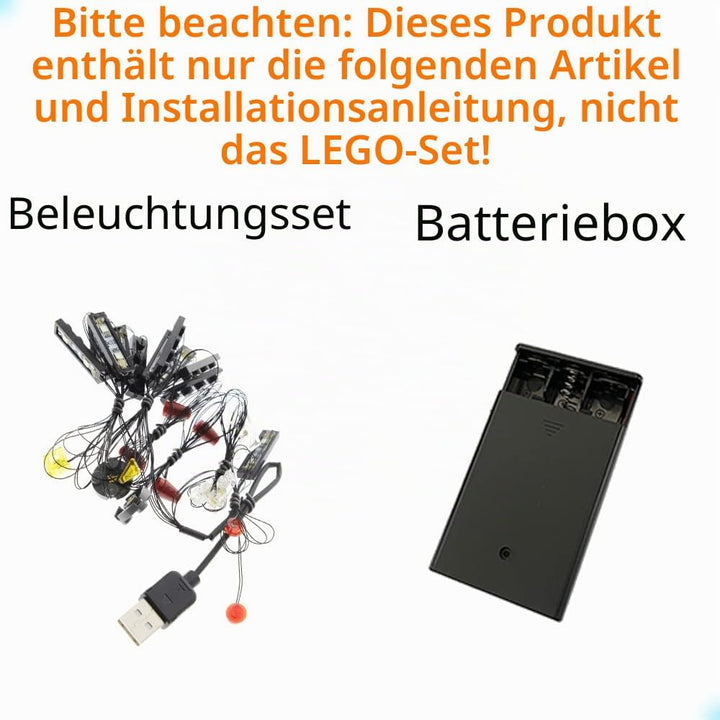 GEAMENT LED Licht-Set Kompatibel mit Lego Batwing 1989 - Beleuchtungsset für DC 76161 Baumodell (Leg