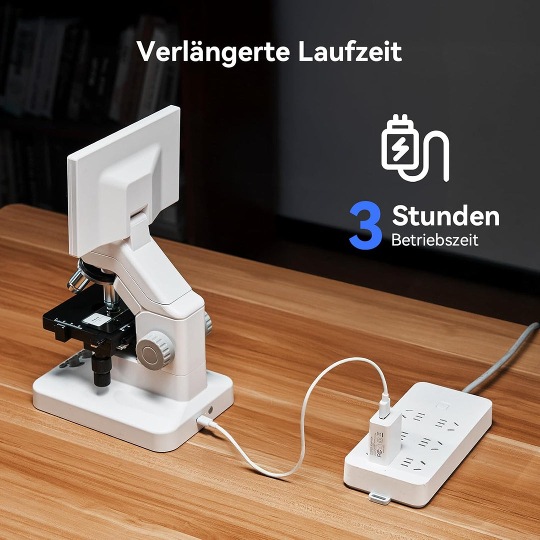 TOMLOV DM301 Max Biologisches Mikroskop für Erwachsene Kinder: 7" HDMI Digital Mikroskop mit Integri