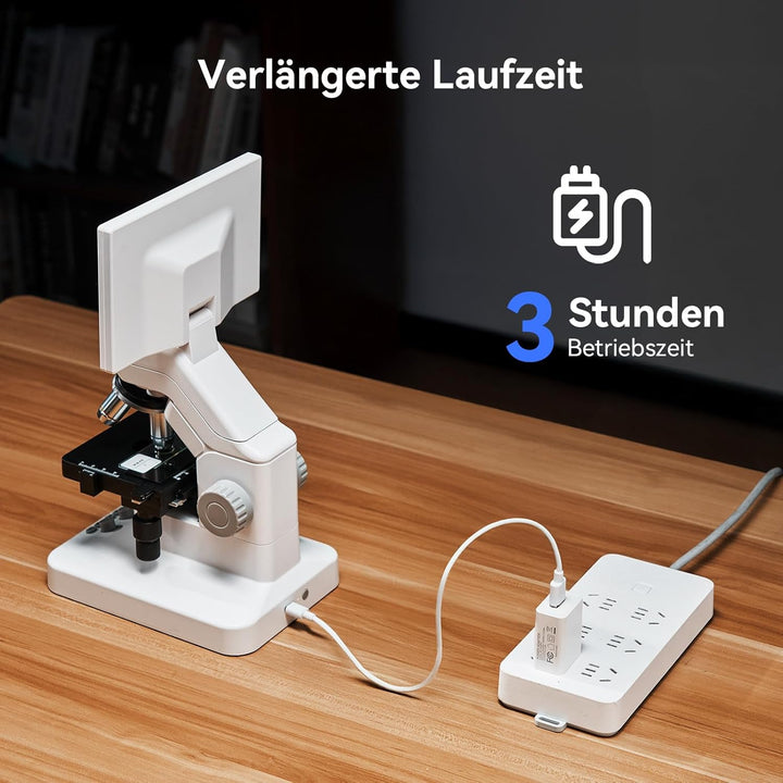 TOMLOV DM301 Max Biologisches Mikroskop für Erwachsene Kinder: 7" HDMI Digital Mikroskop mit Integri