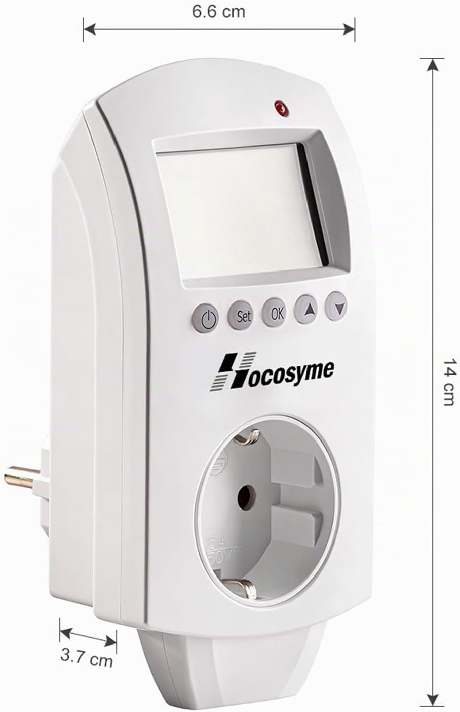 Hocosyme Infrarotheizung Thermostat Steckdose, Steckdosenthermostat Programmierbare für Elektrische