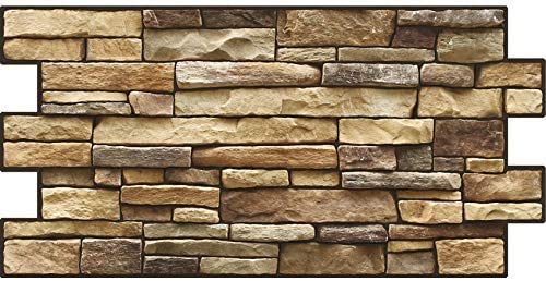 Wandpaneele aus PVC, 3D, dekorative, dekorativ, fulvous, (12 Stück / 5,4 m²) 12 5,4 m2, 12 5,4 m2