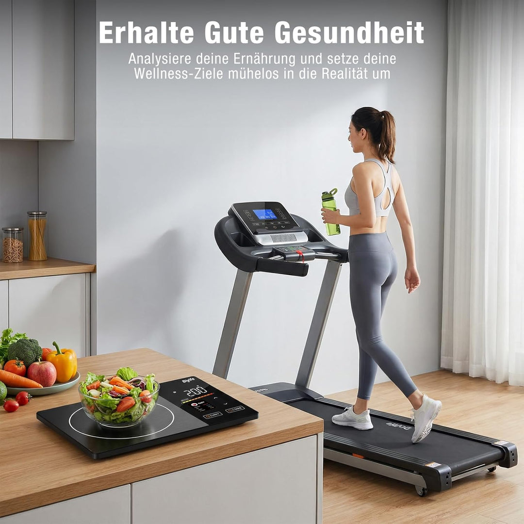 Diyife Smart Küchenwaage mit Kalorienzähler, Farbigem TFT-Display Lebensmittelwaage, APP-Kompatibel