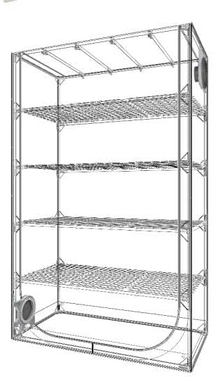 Clonebox Secret Jardin Dark Propagator 120x60x190cm (DP120 V4.0)