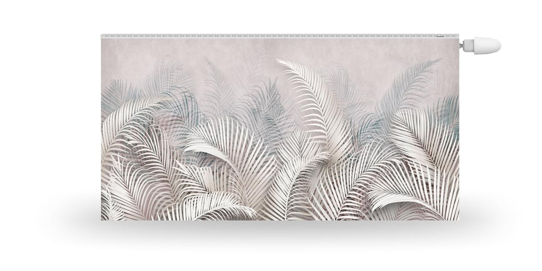 Magnetische Heizkörperverkleidung - 140x60 cm - Magnet Heizkörperabdeckung - Motiv Pastell Palmenblä