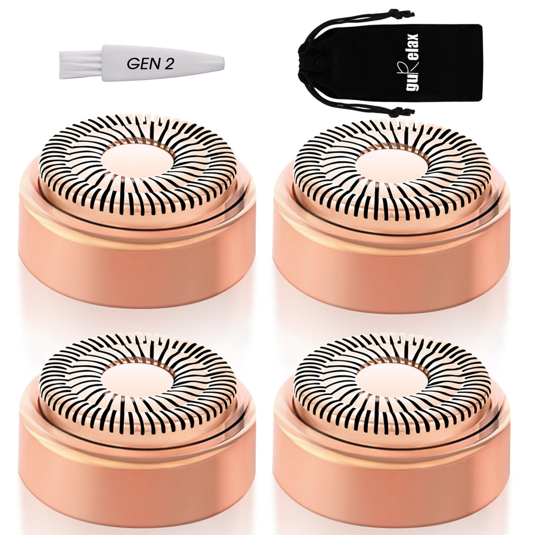 Gurelax Gesichtshaarentferner Ersatzköpfe für Flawless Finishing Touch, Schmerzlosen Generation 2 Er