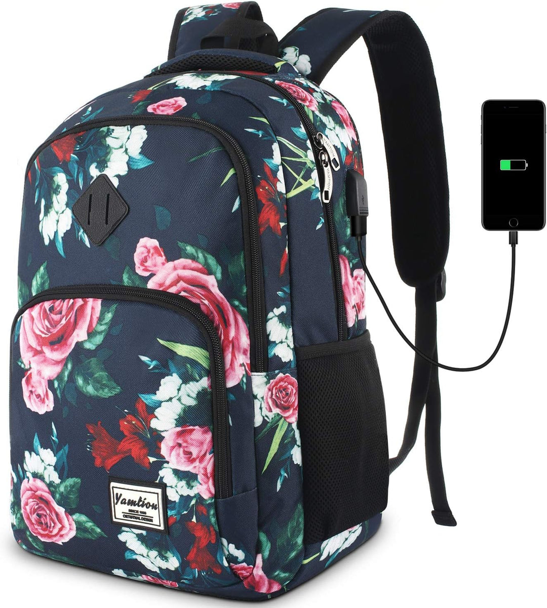 YAMTION Rucksack Damen,Schulrucksack Mädchen Teenager Tagesrucksack Frauen mit Laptopfach für Schule