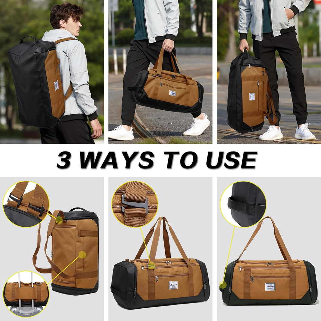 Laripwit Reisetasche Herren 40L Mittelgross Sporttasche mit Schuhfach und Nassfach Weekender Travel