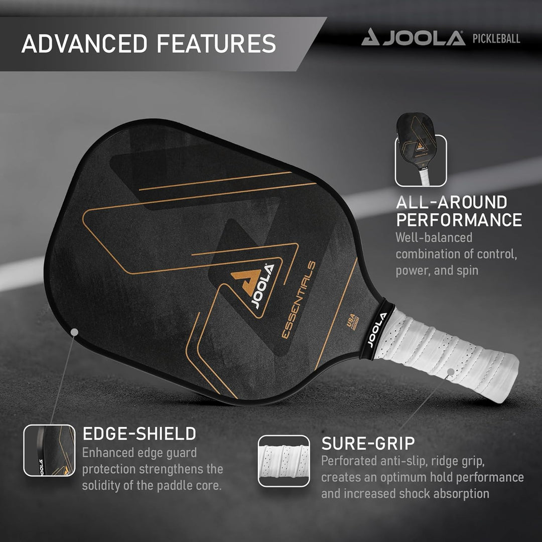 JOOLA Pickleball Essentials Paddle Schläger mit Fiberglas-Oberfläche, Polymer-Kern und USAPA-Zertifi