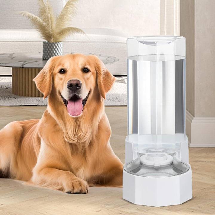 Sfozstra 9L Trinkbrunnen f. grosse Hunde - Edelstahl, Filter | Schwerkraftbetrieben, 9L, rutschfeste