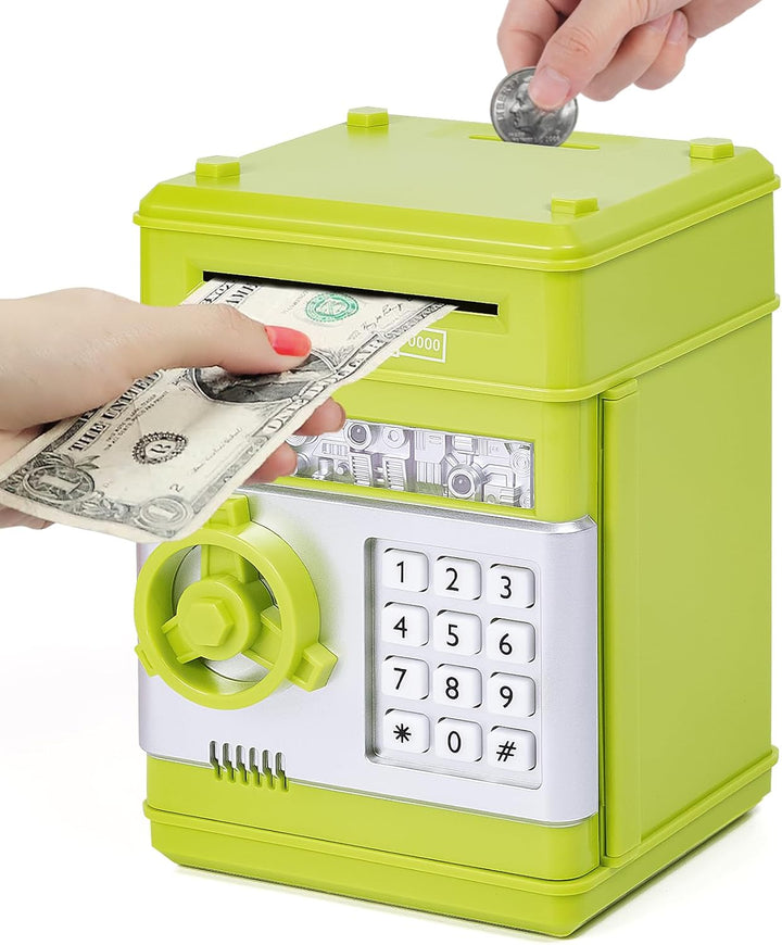 Thedttoy Elektronische Spardose Safe Kinder Tresor Digitale ATM Sparschwein, Spardose Number Bank Gr
