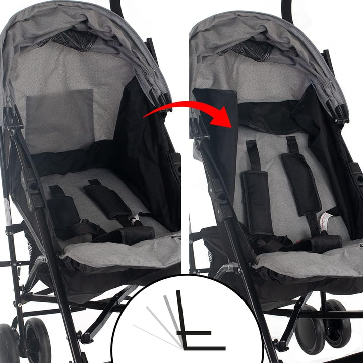 Mobiclinic®, Kinderwagen, Buggy, Elefant, Verstellbare Rückenlehne, Doppeltes Sicherheitssystem, Abn