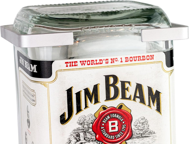 ENGOLIT 4,5 Liter Flaschenhalter, Made in Germany - Wandhalterung eckig für Jim Beam Flasche, inkl.
