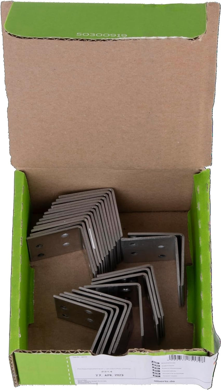 Alberts 851798 Winkelverbinder | Edelstahl | 40 x 40 x 40 mm | 25er Set 40 x 40 x 40 mm (25 Stk.), 4