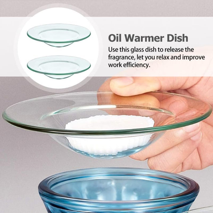 TOPBATHY 2 StüCk 11 5Cm Glas Duftschalen FüR WachswäRmer Aromatherapie ÖLwäRmerschalen Wiederverwend