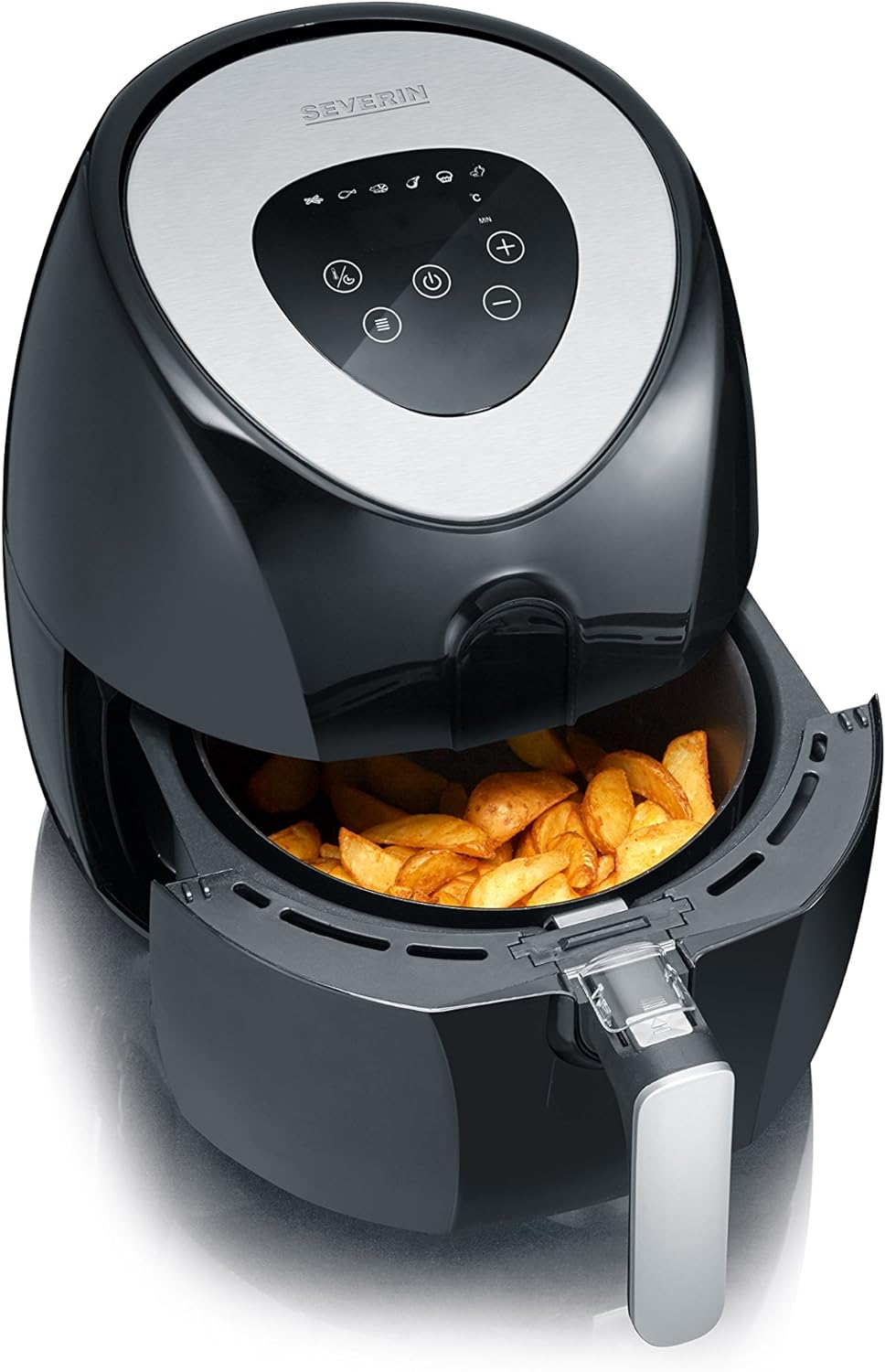 SEVERIN Heissluftfritteuse mit 6 Automatikprogrammen, Airfryer zum Frittieren ohne Fett, innovative