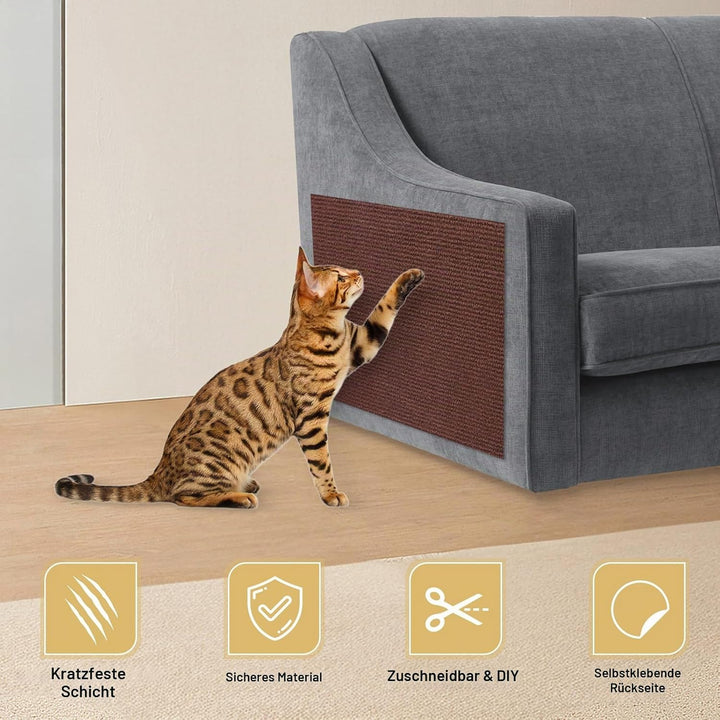 Kratzteppich selbstklebend Kratzmatte Katze Sofa Kratzbretter Katze Wand Kratzbrett Katzen Katzenwan