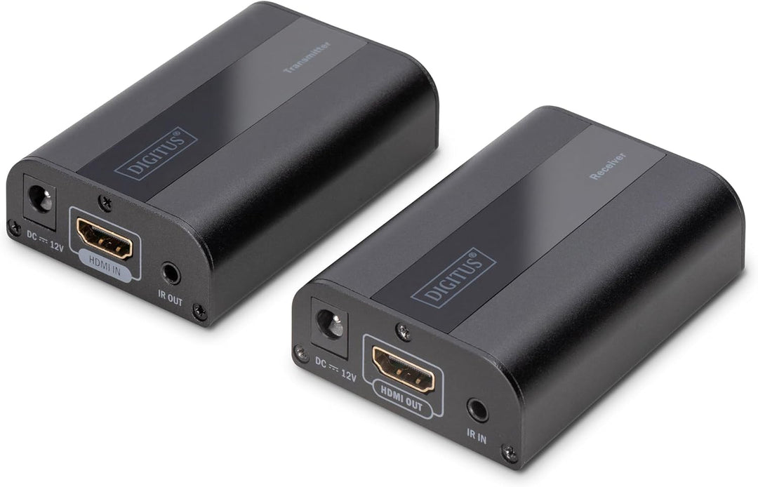 DIGITUS HDMI Extender - Ultra HD, 4K, 60Hz - Set (Sender/Empfänger) - bis zu 60 m Reichweite - Patch