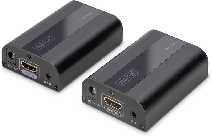 DIGITUS HDMI Extender - Ultra HD, 4K, 60Hz - Set (Sender/Empfänger) - bis zu 60 m Reichweite - Patch
