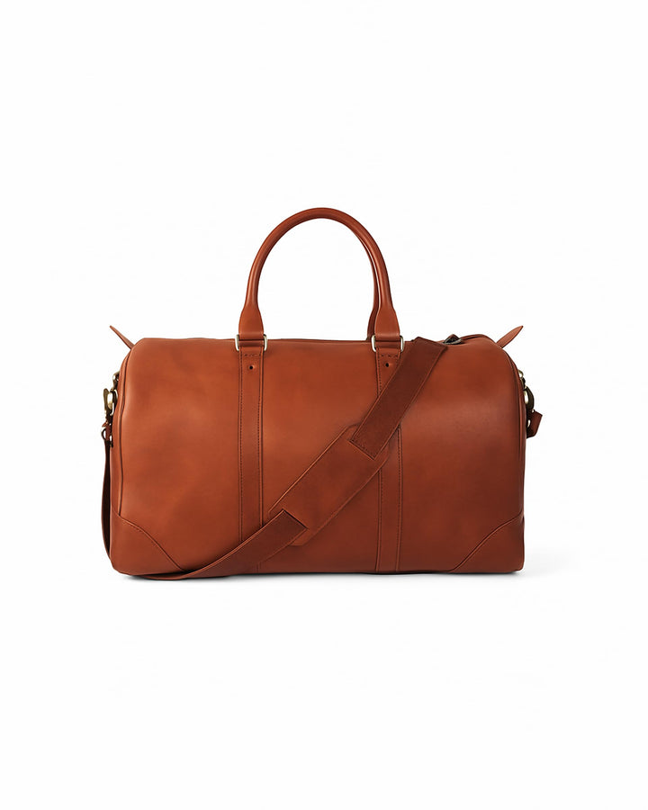 HOLZRICHTER Berlin - Weekender aus Leder für Herren (No 8-1), Reisetasche 27x50x25 cm, Handgefertigt