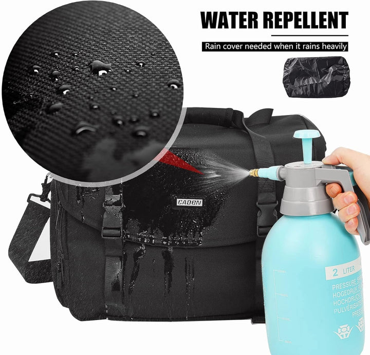 CADeN Large Camera Messenger Bag Case Schultertasche mit Stativhalter Kompatibel für Nikon, Canon, S