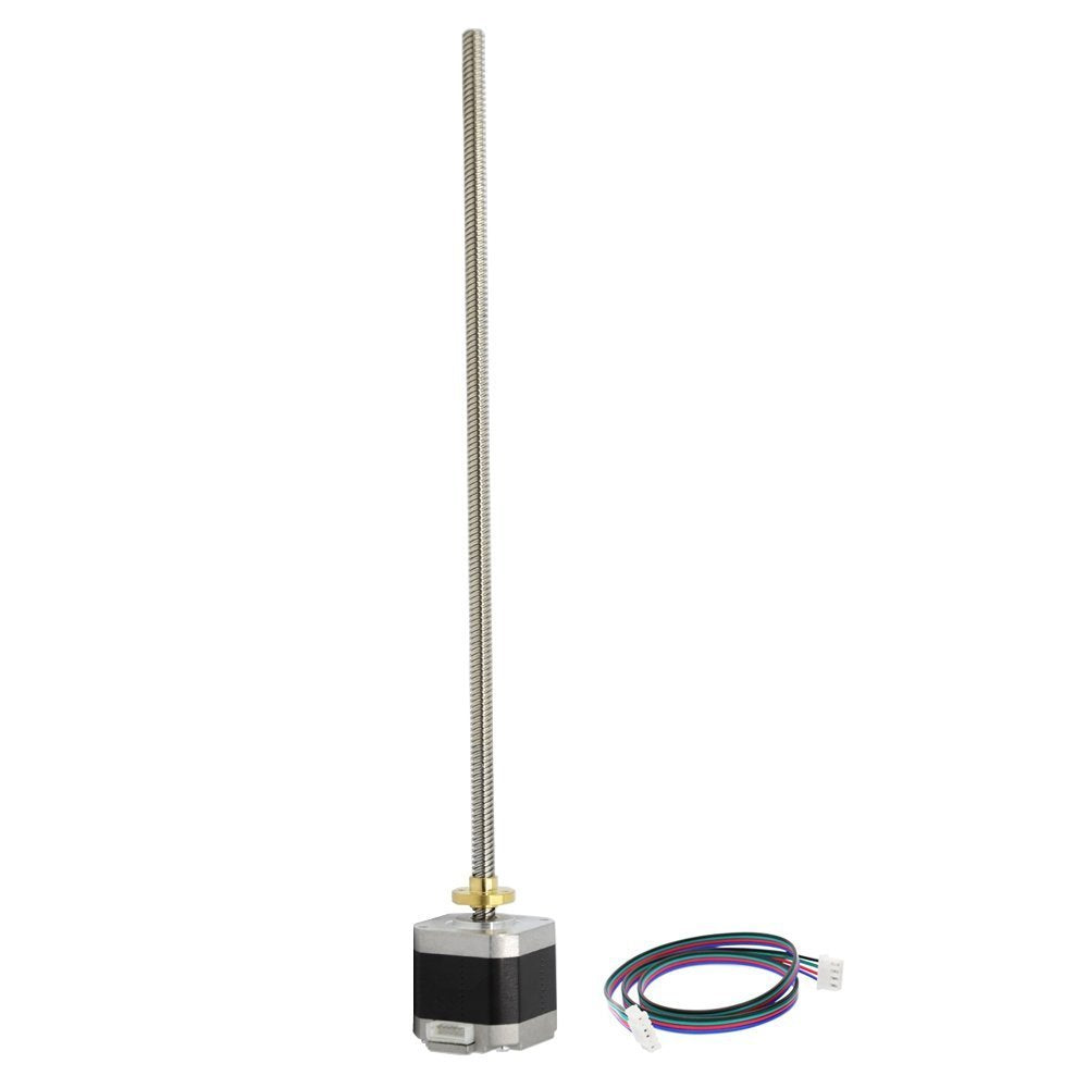 Iverntech NEMA 17 Schrittmotor mit Integrierter 300 mm T8 Leitspindel für RepRap Prusa i3 3D Drucker