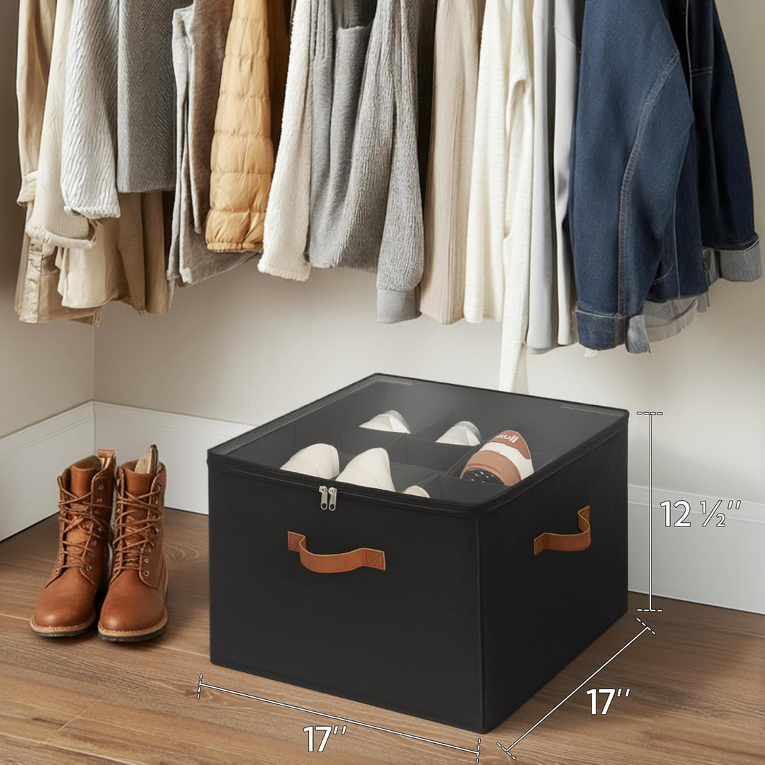 StorageWorks Schuh Organizer für Schrank, Schuhaufbewahrungsbox platzsparend für bis zu 16 Paar, Sch