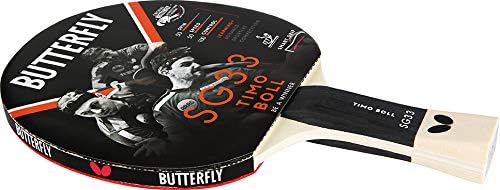 Butterfly SG33 Tischtennisschläger, Schwarz und Rot, One Bundle mit Case DC2, Bundle mit Case DC2