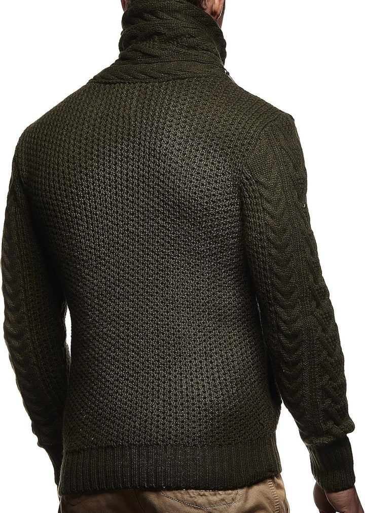 Leif Nelson Herren Strickjacke mit Knöpfen in Regular Fit, Männer Cardigan in Langarm Design, ideal