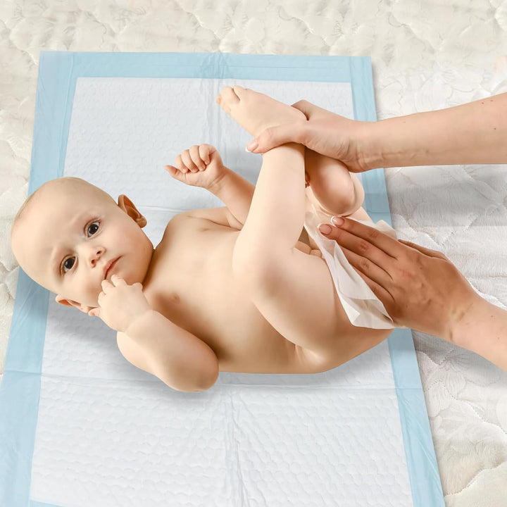 100 Stück 33 × 45 cm Baby Wickelauflage, Inkontinenzunterlage Wickelunterlage Einweg, Baby Changing