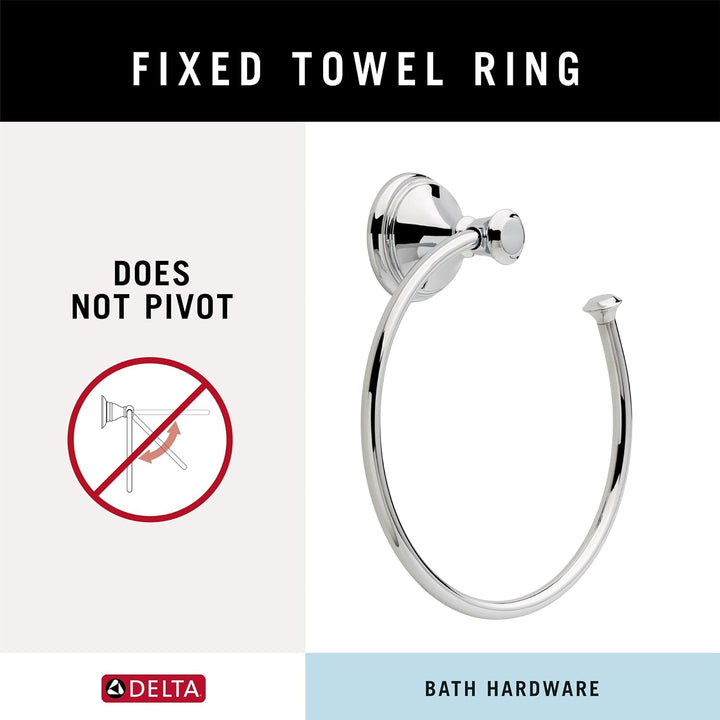 Delta Wasserhahn 79746 Cassidy Handtuch Ring, Chrom poliert Traditionell Chrome, Traditionell Chrome