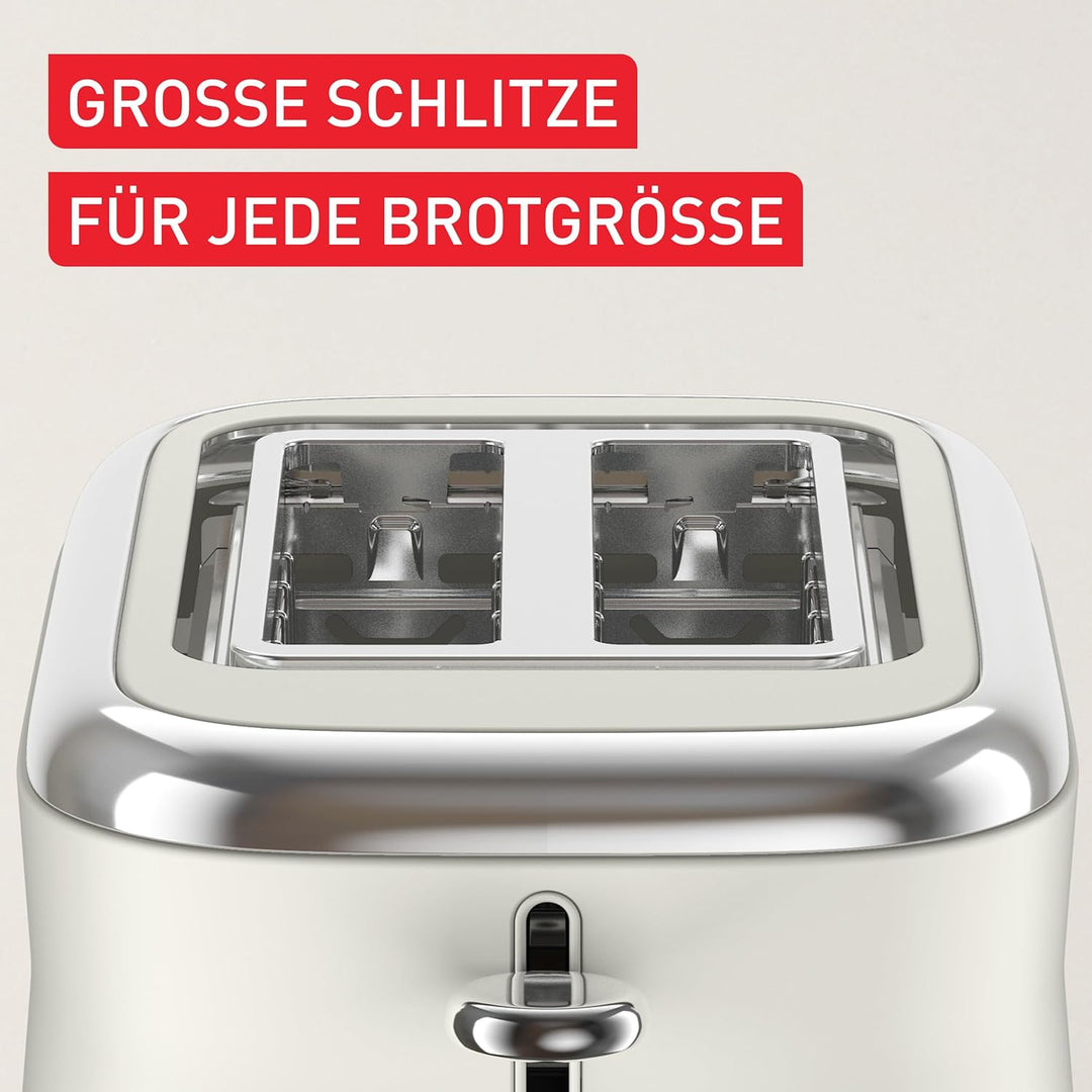 Tefal Collection Doppelschlitz-Toaster, extra hoher Hebel, 8 Bräunungsstufen, 4 Funktionen, breite S