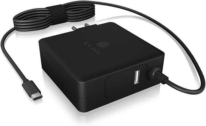 ICY BOX 90W USB-C Netzteil für Laptops, Tablets und Smartphones, Schutzfunktion, Power Delivery 3.0,