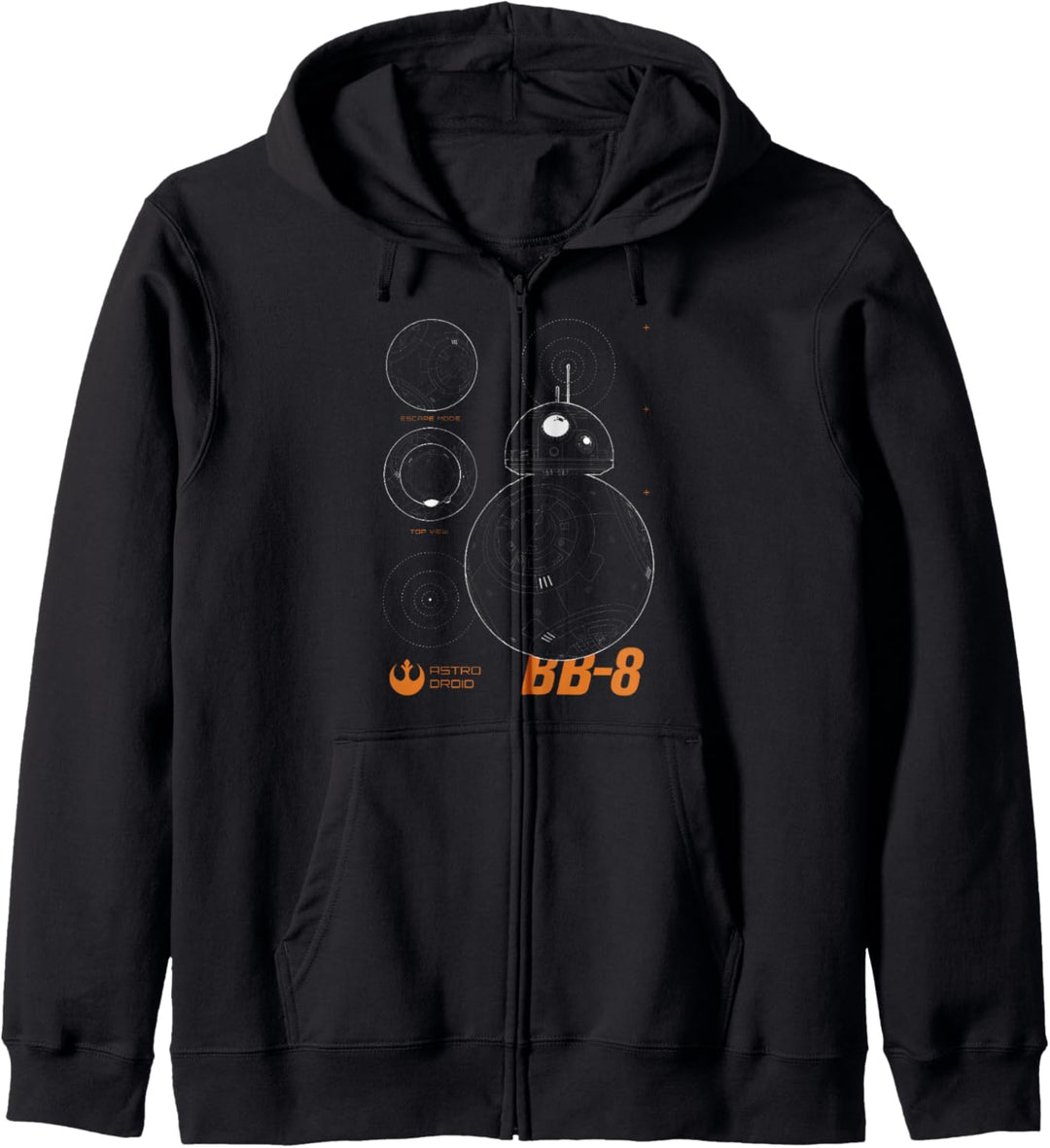 Star Wars BB-8 Outlined Schematic Kapuzenjacke