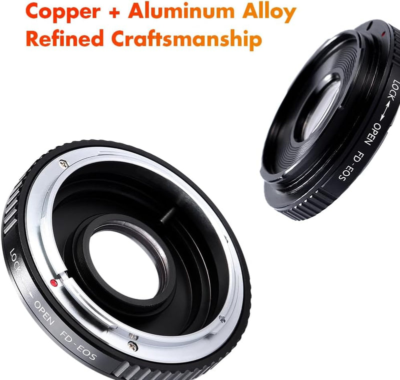 K&F Concept FD-EOS Objektivadapter Adapter Canon Objektiv Adapterring für Canon FD FL Objektiv an Ca