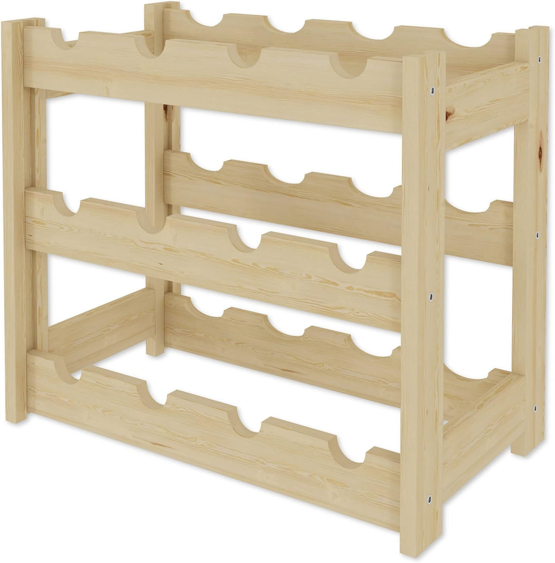 Lenmar, Weinregal aus Holz für Flaschen, Natur, RW-1, Wein, Flaschenregal, Kellerregal, Regale, Flas