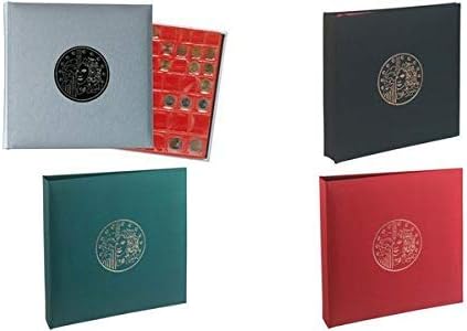 Exacompta 96105E Premium Münzalbum Numismatik mit 5 Seiten für je 43 Münzen in 20, 25 und 30mm, getr