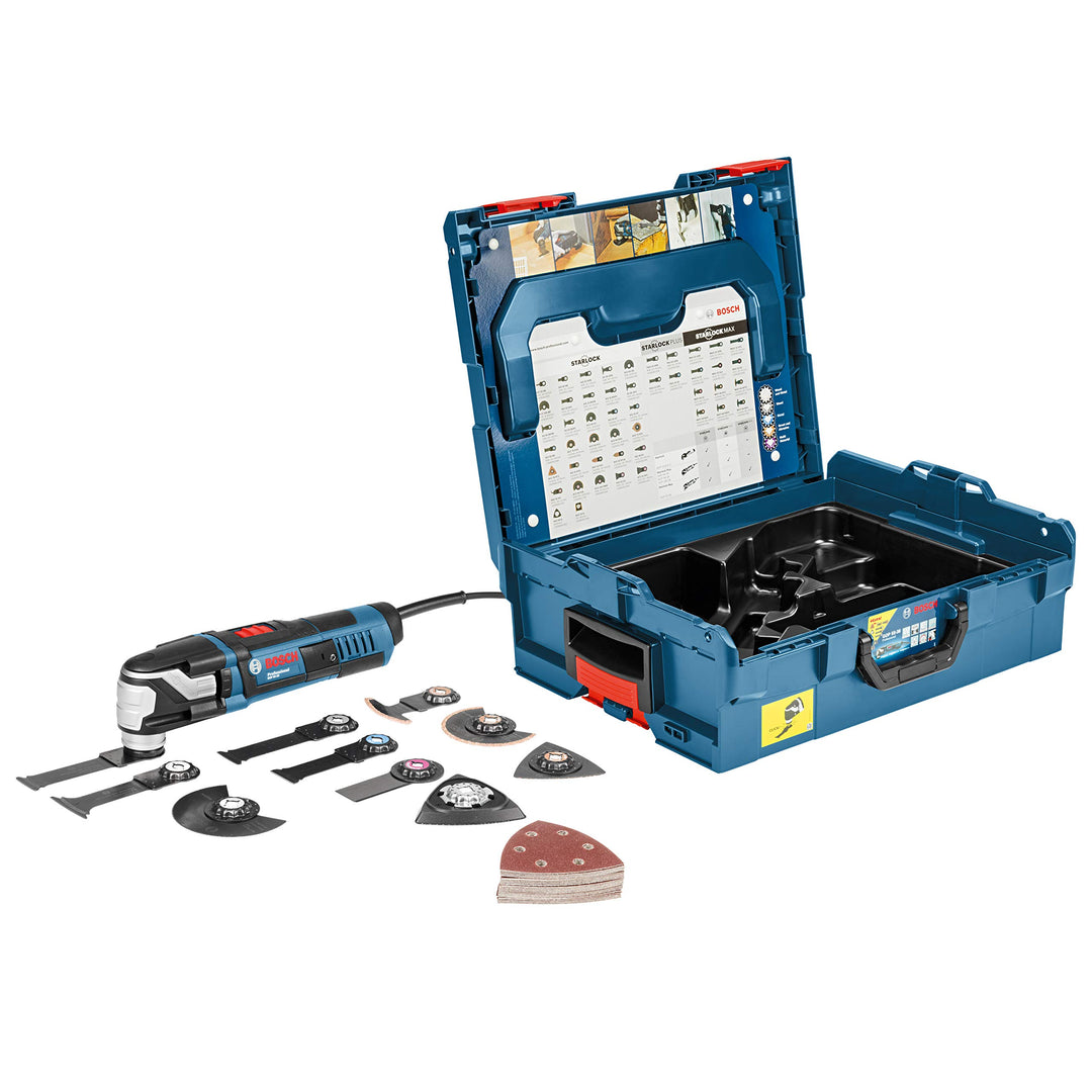Bosch Professional Multi-Cutter GOP 55-36 (Starlock-Werkzeugaufnahme, 550 Watt, inkl. 9x Tauchsägebl