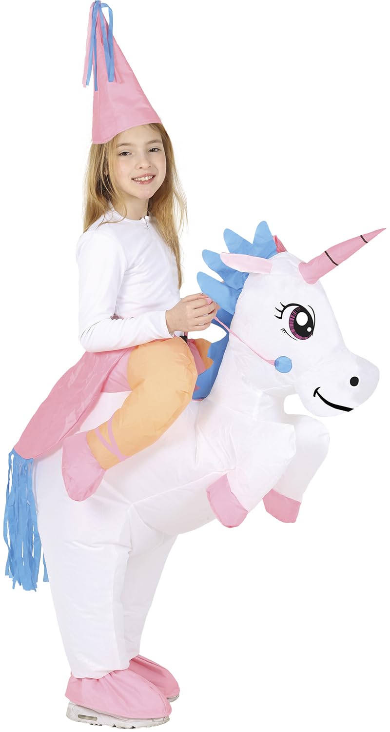 FIESTAS GUIRCA, S.L. Fee auf Aufblasbares Einhorn Huckepack Kostüm für Kinder
